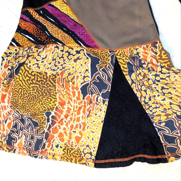 Isle Apparel Off Shoulder Patchwork Dress, Medium - Picture 5 of 8